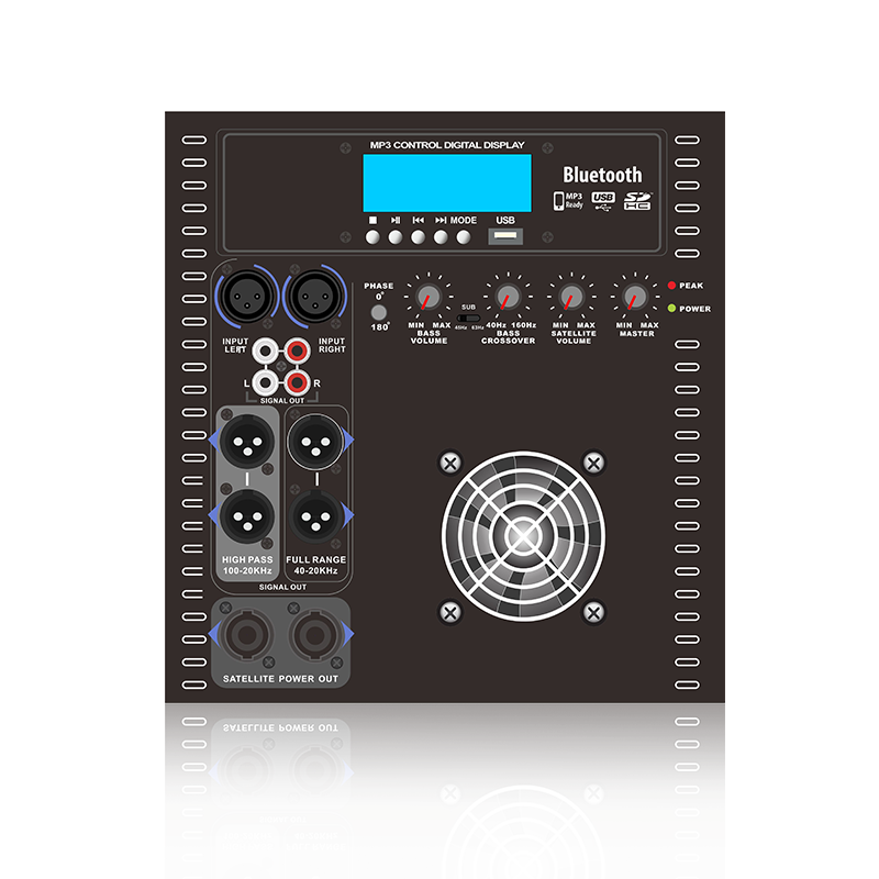 PL28SUB-6-1.1: Prepínateľná frekvencia zosilnenia basov a voliteľné výstupné režimy Funkčný modul 1.1-kanálového reproduktora Line Array