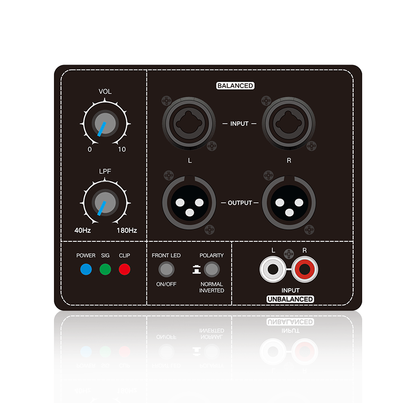 PL78SUB: Funkčný modul stereo vyváženého a nevyváženého vstupného subwoofera