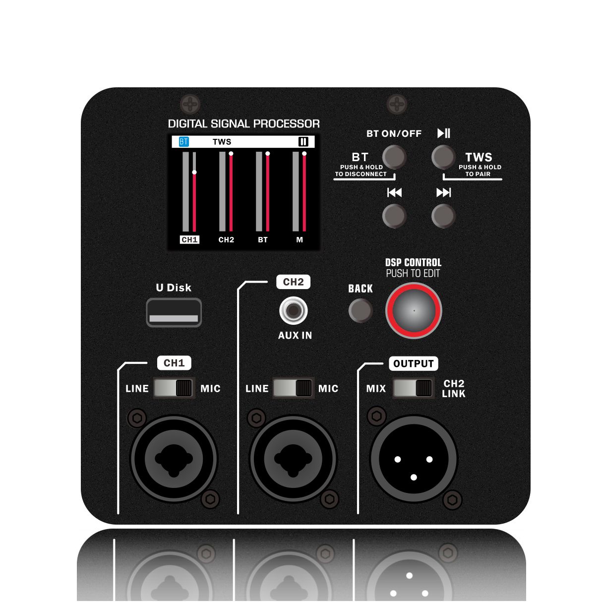 DSP2501 Aktívny zosilňovač reproduktorov s plným rozsahom