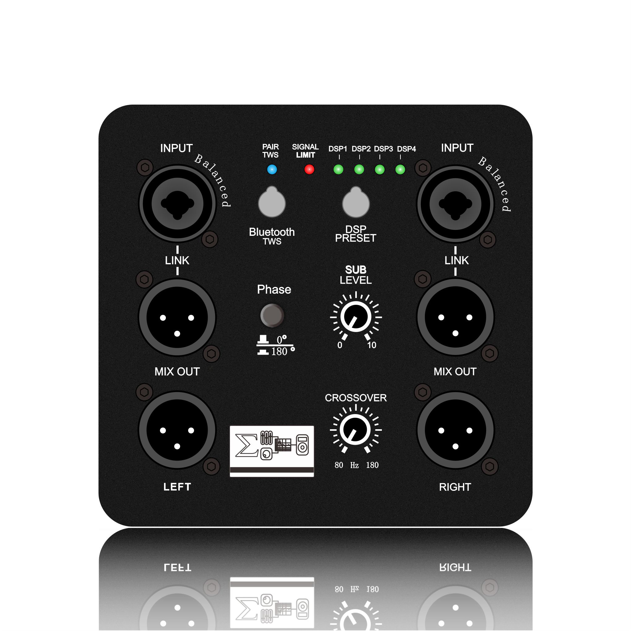 DSP1804: Multi DSP Rreset Dvojcestný výstupný funkčný modul subwoofera DSP
