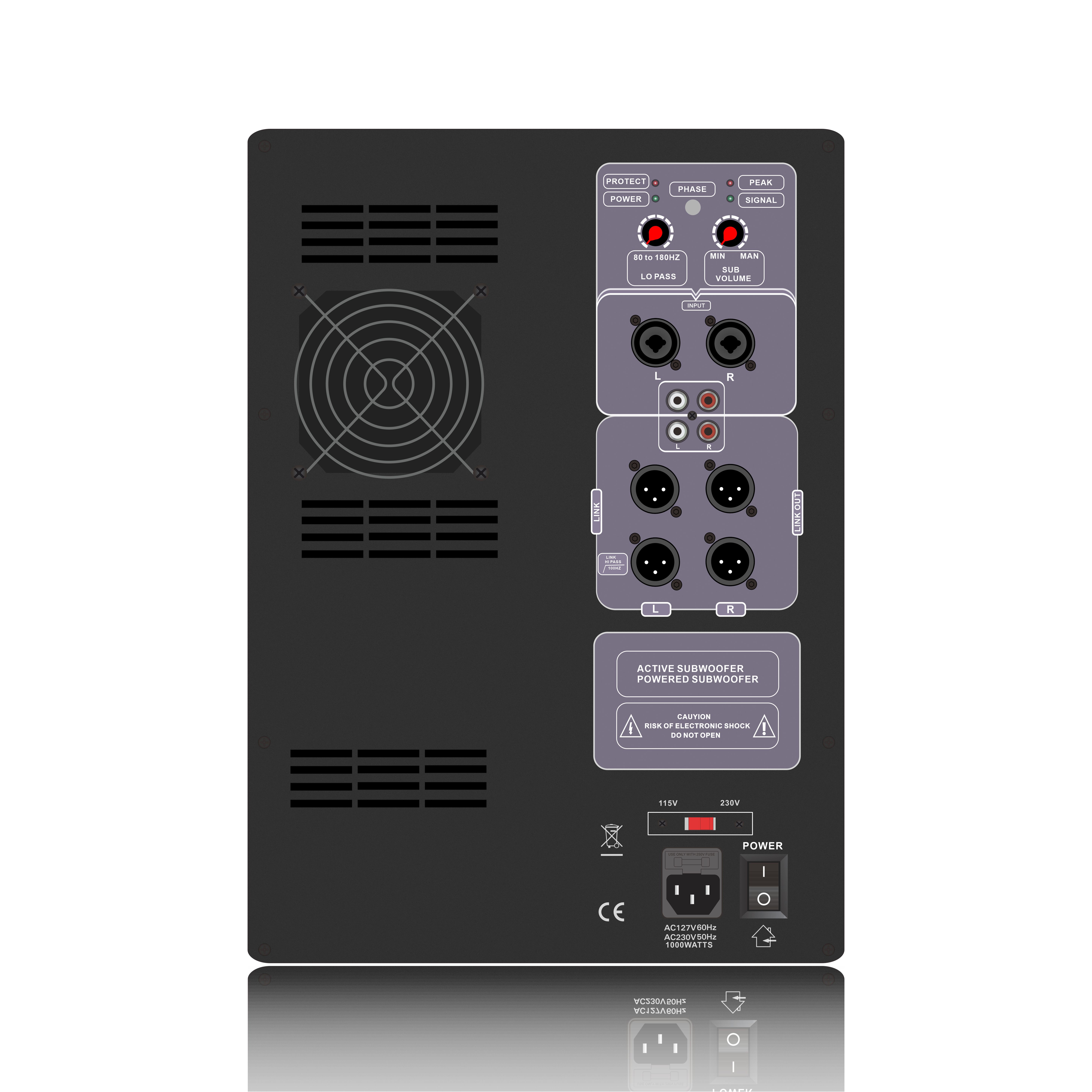 Výkonný 1.0 kanálový subwoofer SUB18-600